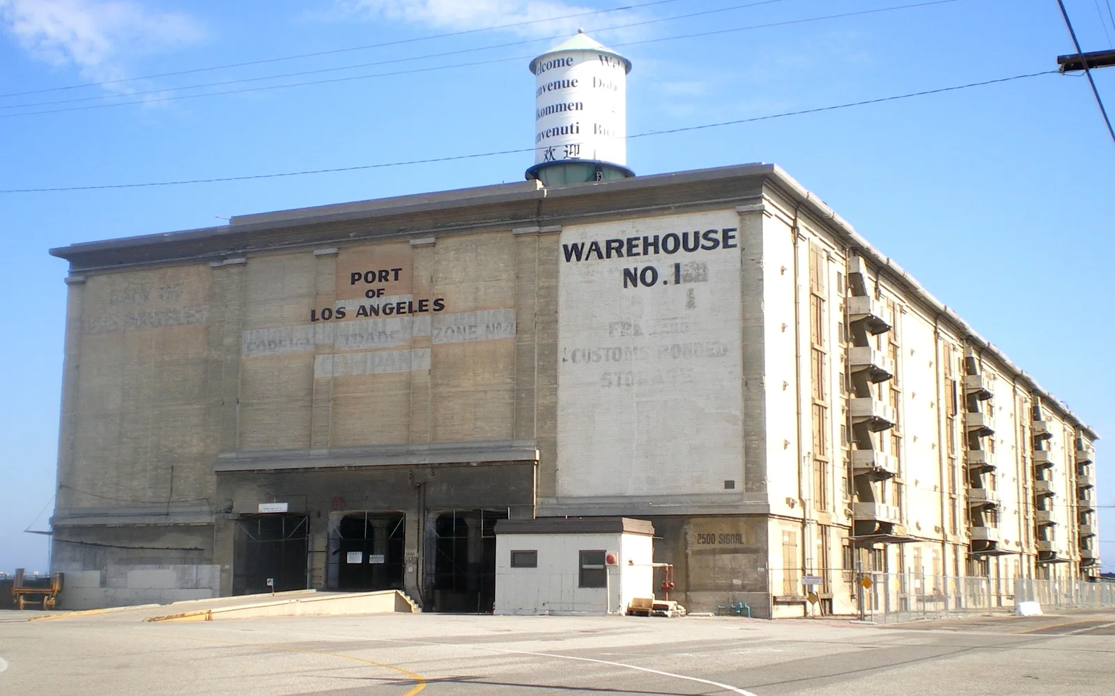 Municipal Warehouse No. 1, a six-story historic building at the Port of Los Angeles in San Pedro